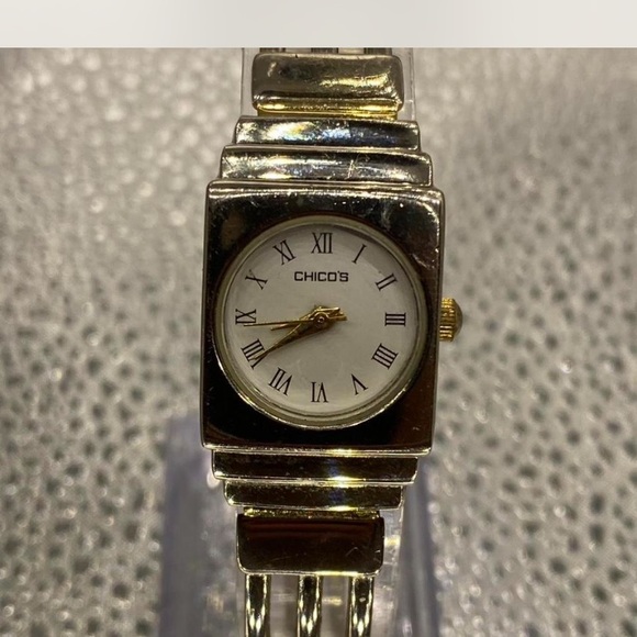 Chico's Two-Tone Rectangular Watch ^*^ - Picture 8 of 8